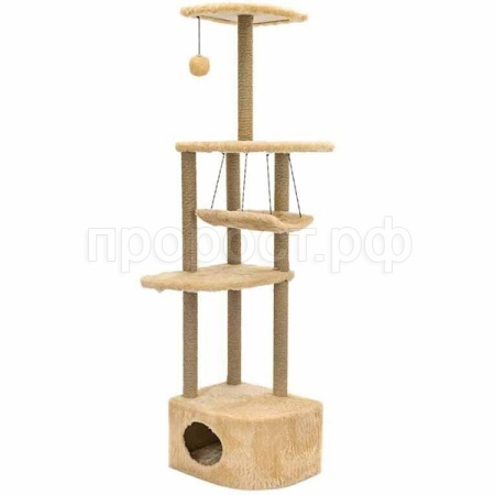 Когтеточка Комплекс Башня угловая с гамаком джут 48*48*h171см бежевый/8370беж/Дарэлл Когтеточка Комплекс Башня угловая с гамаком джут 48*48*h171см бежевый/8370беж/Дарэлл