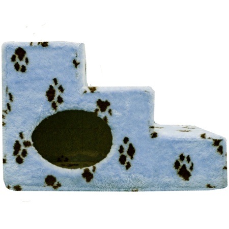 Лестница домик для животных мех лапы на сером 39*55*37Н DONBARON Лестница домик для животных мех лапы на сером 39*55*37Н DONBARON